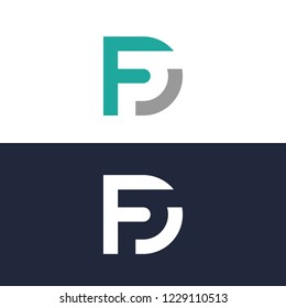 Letter FD Illustration Vector Design Template. FD Logo Flat. Suitable for Creative Industry, Multimedia, entertainment, Educations, Shop, and any related business