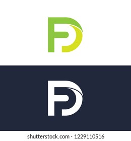 Letter FD Illustration Vector Design Template. FD Logo Flat. Suitable for Creative Industry, Multimedia, entertainment, Educations, Shop, and any related business