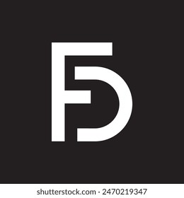 Buchstaben FD-Logo-Design , FD-Logo 