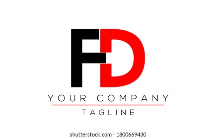 Letter FD Logo Design, Creative Modern Icon FD F D 