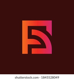 Letter FD Logo Design Vorlage Vektorgrafik, geometrischer Logotyp