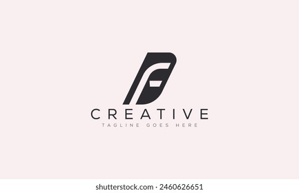 Ilustración vectorial de Plantilla de diseño de logotipo de letra FD