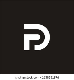 letter FD logo design vector icon template