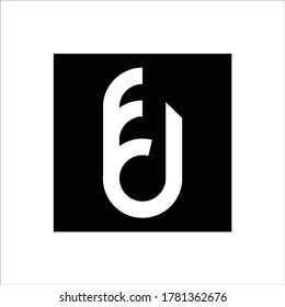 Letter fd Logo. fd Letter Design Vector with BLACK AND WHITE CONCEPT ILLUSTRATION