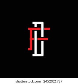 Letter FD logo design vector. initial FD design vector template