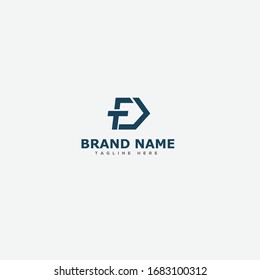 Letter FD logo icon design template elements 