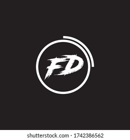 Letter FD logo icon flat and vector design template.
