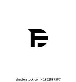 Letter FD monogram logo design vector