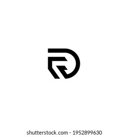Letter FD monogram logo design vector