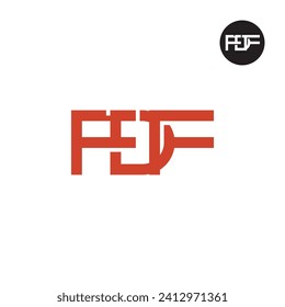 Logo-Design des Briefes FDF Monogram