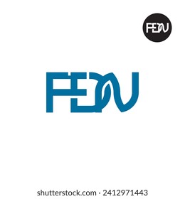 Diseño de logotipo de monograma FDN