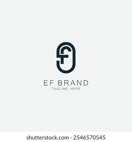 Letter FE, EF, F, E Logo Identity. Initials EF Simple and Luxury Logo for Brand Identity. EF letter logo design and illustration vector art for print
