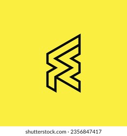 Letter FE or EF logo