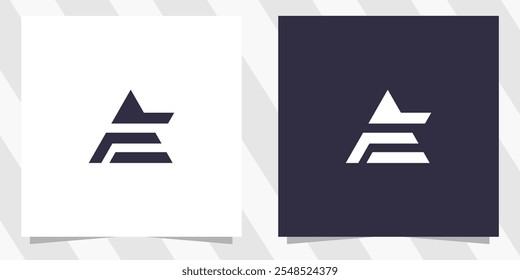 letter fe ef logo design vector