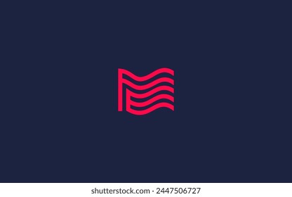 letter fe with flag logo icon design vector design template inspiration