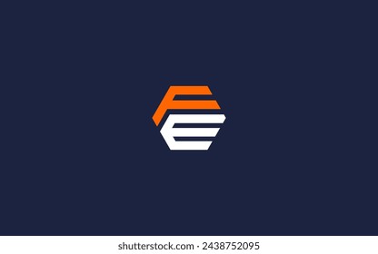 letter fe with hexagon logo icon design vector design template inspiration