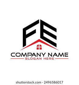 Letter FE Home Simple Logo Design