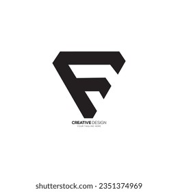 Letter Fe initial with diamond shape creative abstract flat monogram logo concept. F logo. E logo