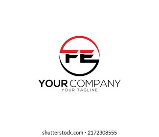 Letter FE Logo Creative Icon Design Concept Vector illustration.