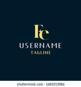 letter fe logo design inspiration . luxury FE logo design inspiration . FE F E logo design template