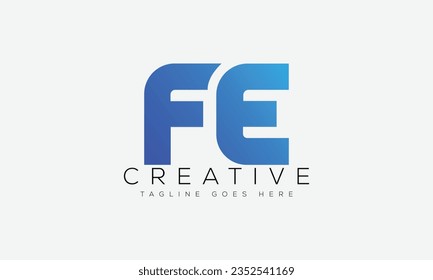 Letter FE logo design template vector illustration.