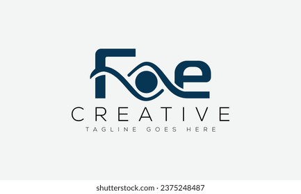 Letter FE logo design template vector illustration