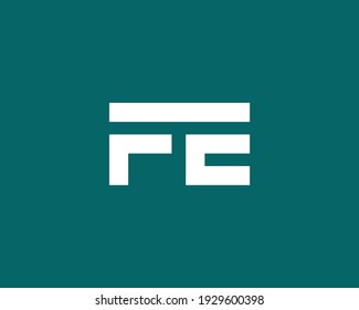 letter fe logo design vector template