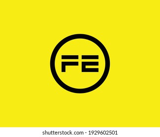letter fe logo design vector template