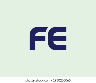 letter fe logo design vector template