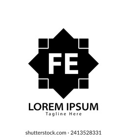 letter FE logo. FE logo design vector illustration for creative company, business, industry