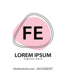 letter FE logo. FE logo design vector illustration for creative company, business, industry
