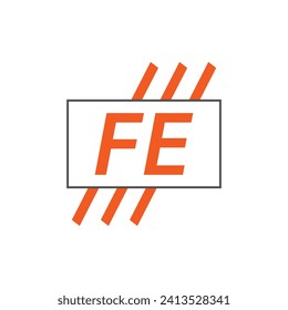 letter FE logo. FE logo design vector illustration for creative company, business, industry