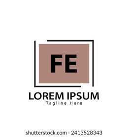letter FE logo. FE logo design vector illustration for creative company, business, industry
