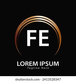 letter FE logo. FE logo design vector illustration for creative company, business, industry