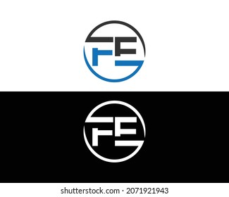 Letter FE Logo Icon Vector Design Concept Template.	