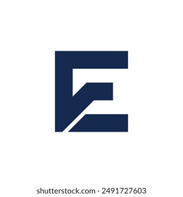 letter fe simple linked geometric logo vector 