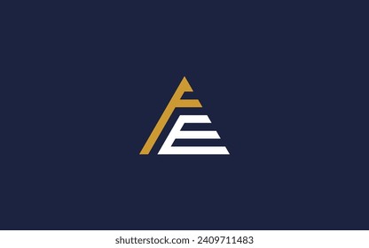 letter fe triangle logo icon design vector design template inspiration