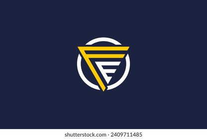 letter fe triangle logo icon design vector design template inspiration