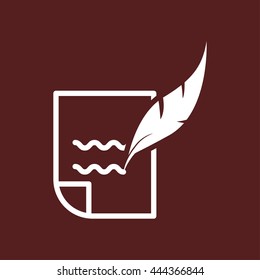 letter and feather icon