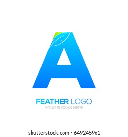 Letter A with Feather logo, Lawyer logotype for your Corporate identity