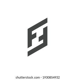 Letter FF ambigram icon vector logo design template.
