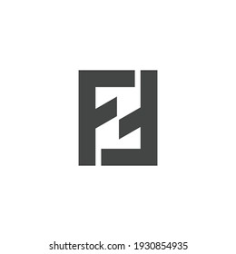 Letter FF ambigram icon vector logo design template.