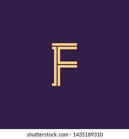 letter FF Clean and Minimal Initial Based Logo Design