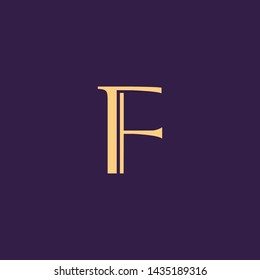 letter FF Clean and Minimal Initial Based Logo Design
