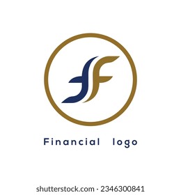 Letter Ff financial logo design template