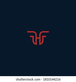 Diseño de la plantilla de icono del logotipo de la letra F o H en la ilustración del vector