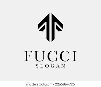 Letter FF Initials Classic Luxury Mirror Symmetry Elegant Minimalist Monogram Vector Logo Design