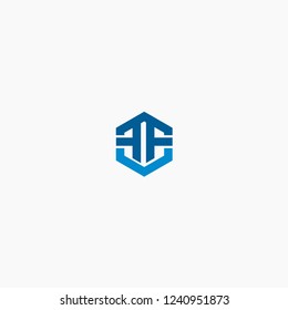 Letter FF logo design