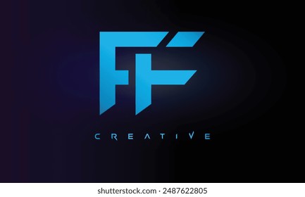 Letter FF logo design creative custom clean two alphabet logo
