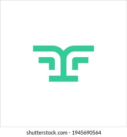 signo vectorial de diseño de logotipo FF de letra